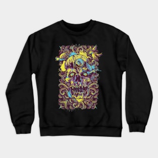 The Artistic Head of Skull Crewneck Sweatshirt